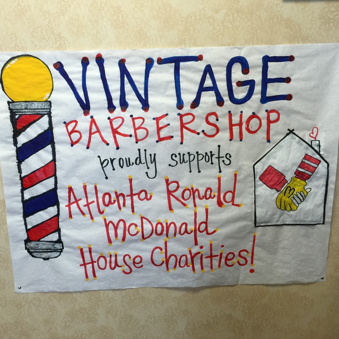 2015 Vintage Barbershop Gives to Atlanta’s Ronald McDonald House