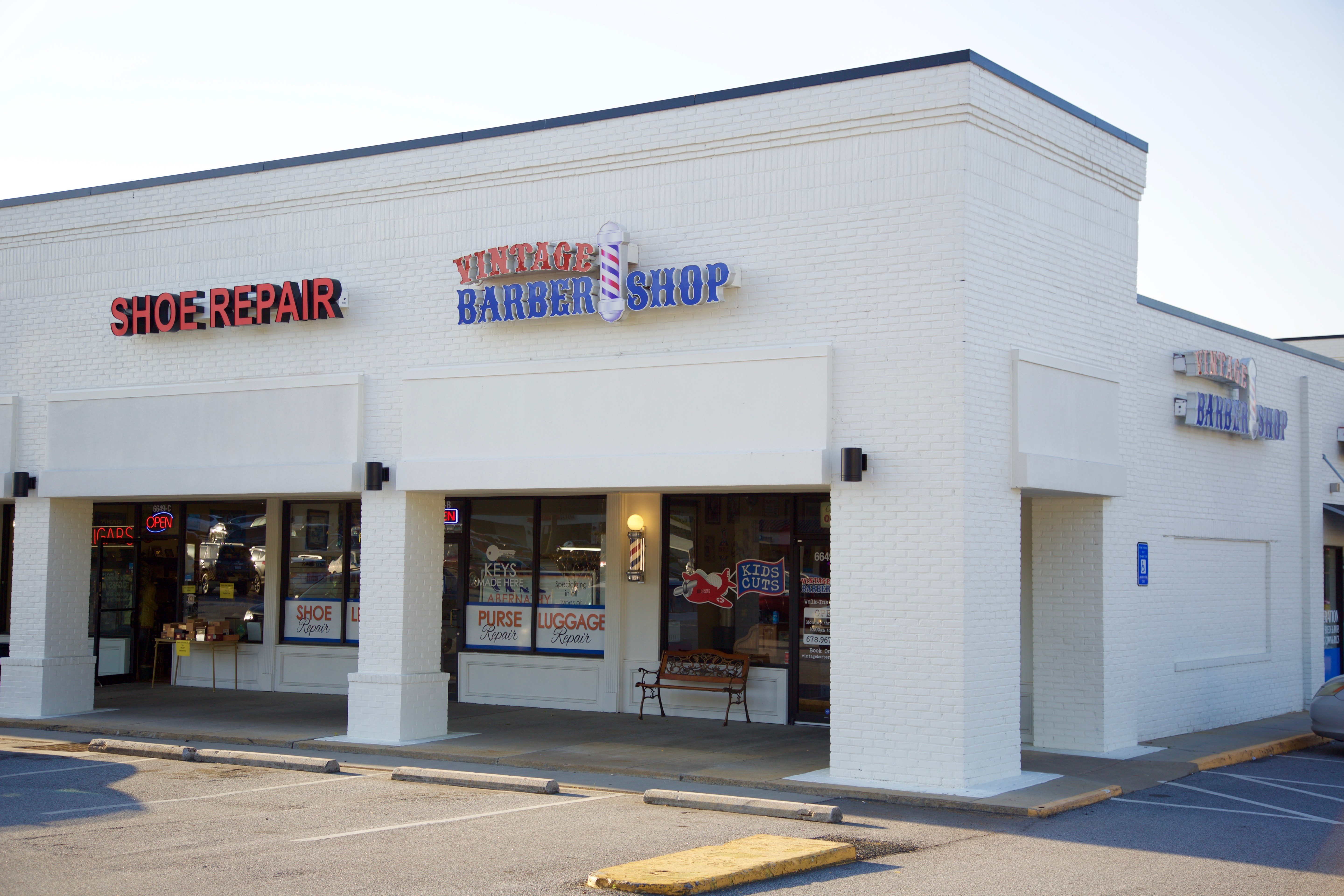  storefront  2022 Vintage Barber Shop  Sandy Springs